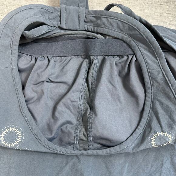 Title Nine Racerback Tank Top Shelf Bra Gray Med Nimberlene - Picture 7 of 12